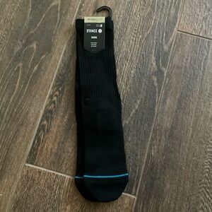 Stance Black Socks with Blue Accent